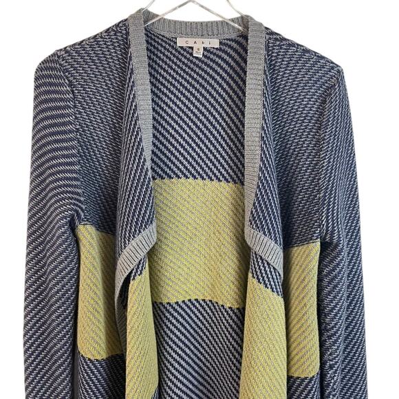 CAbi Color Block Blanket Knit Cardigan Size Small - Picture 3 of 9